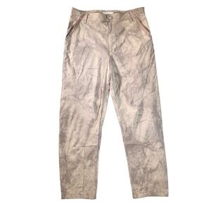 Standard Cloth Pants Mens‎ Small Beige Tie Dye Straight Leg High Rise Casual